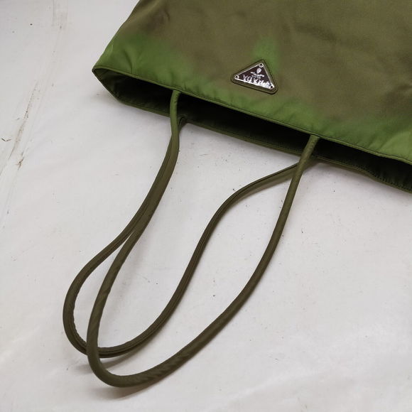 Prada Hand Bag Green Nylon #77090P10 - Picture 4 of 9